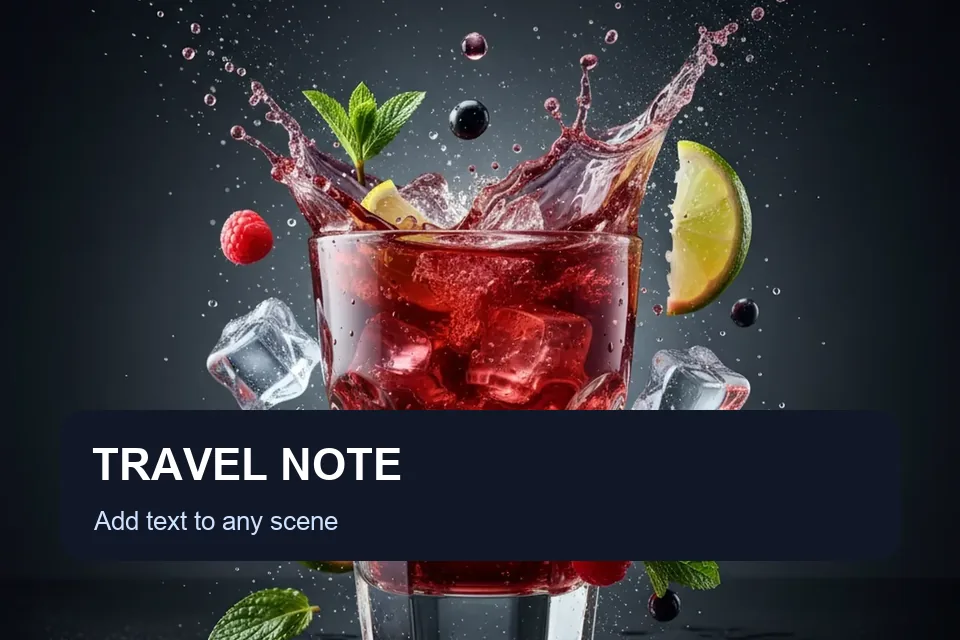 Caption Text on Photos example for text overlay workflows