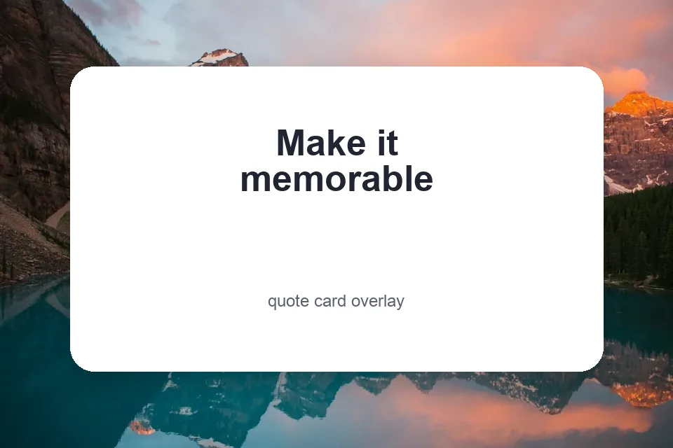 Quote Card Maker example for text overlay workflows