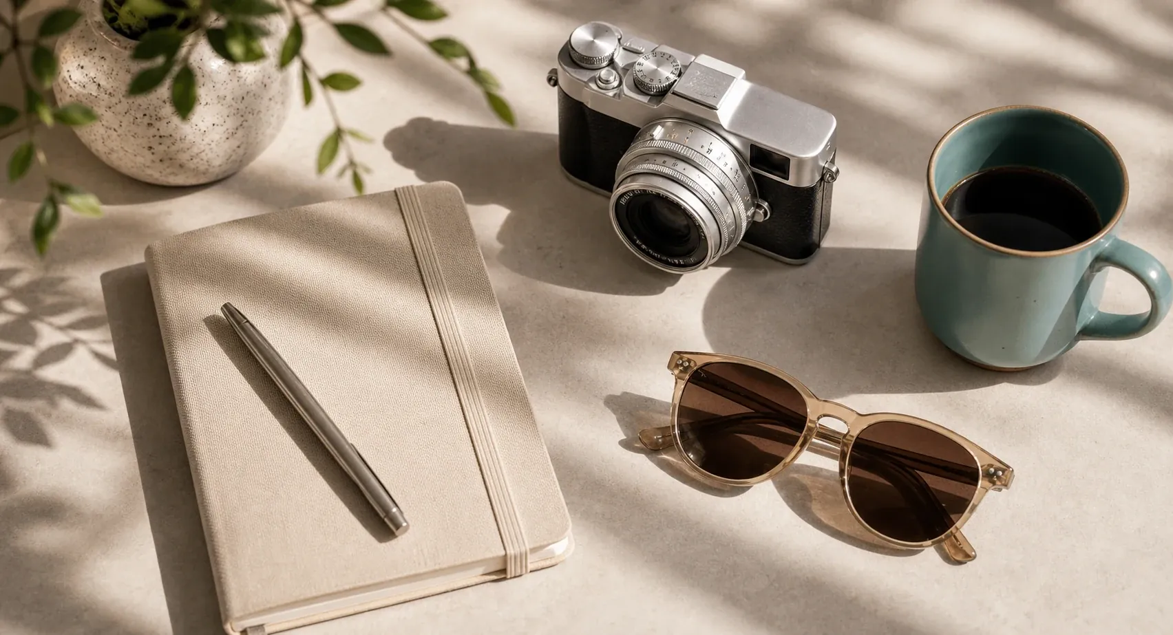 creator flat lay example for prompt-based AI image editing