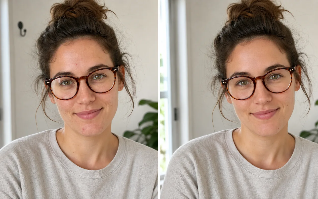 natural portrait cleanup sample