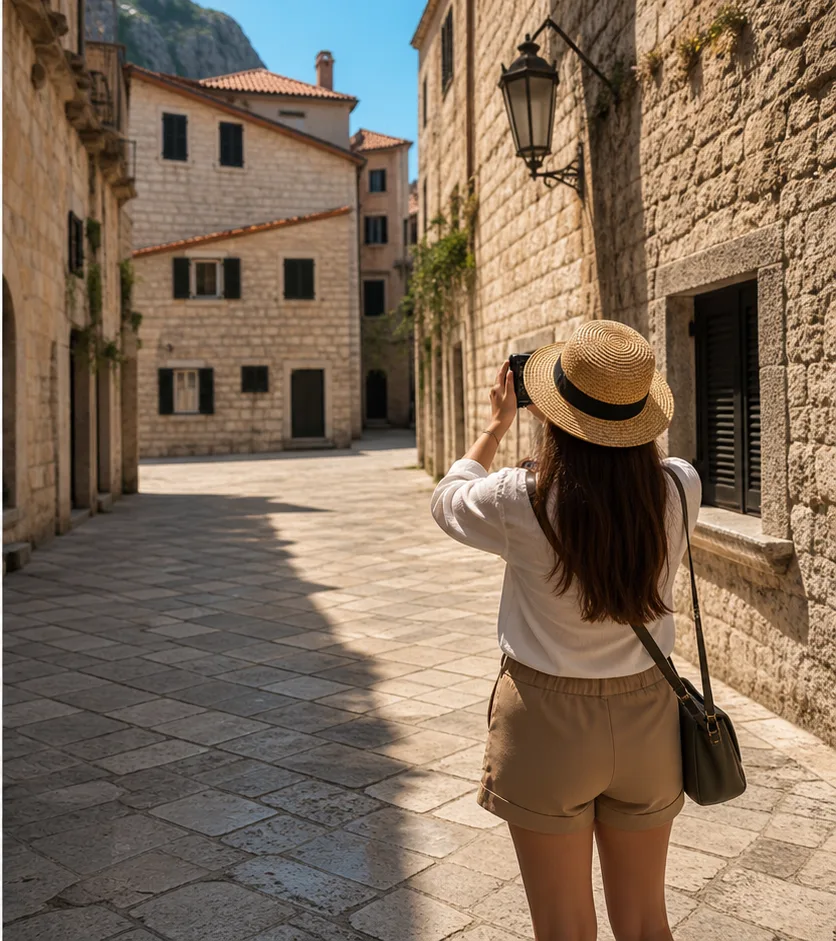 travel photo after people are removed by AI cleanup