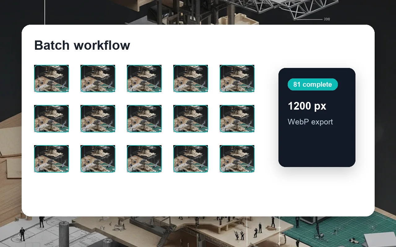 Batch Resize Workflow example for online resizing workflows