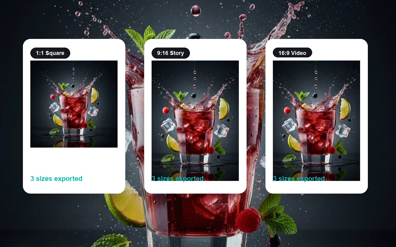 Social Media Presets example for online resizing workflows