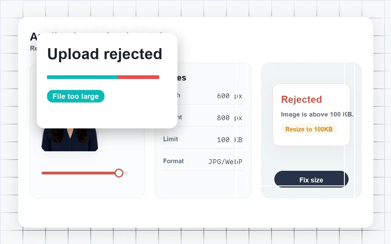 passport upload before and after target KB workflow before