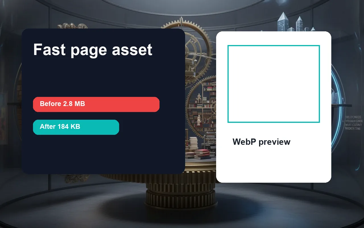 website asset before and after smaller web output after