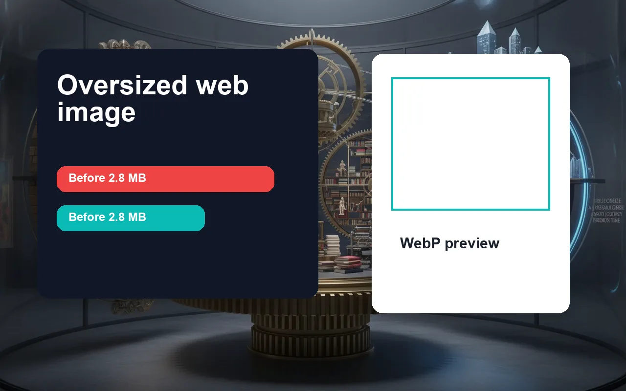website asset before and after smaller web output before